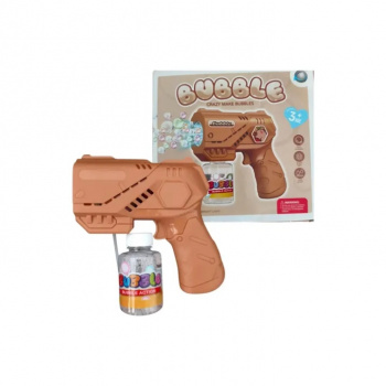 Пистолет арт. AL-2028-4-805 Бластер Капибара и мыльные пузыри в коричневой кор.