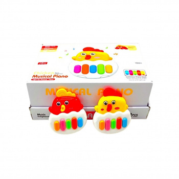 Пианино арт. 8031-1B "Цыпленок" на бат. цвета микс (18 шт.) шоубокс_
