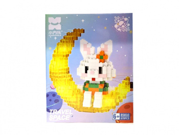 Конструктор арт. 85810-802 Микро Зайка с цветком на луне 670 дет. в кор.