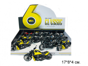 Мотоцикл инерц. арт. MY66-M2235 Металл (12 шт.) шоубокс•