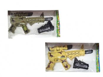 Оружие арт. 586 Автомат на батар. звук, свет, цвета микс в пак.=