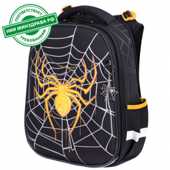 Ранец BRAUBERG PREMIUM, 2 отделения, с брелком, "Venomous spider", 3D панель, 38х29х16 см, 271355 Ранец BRAUBERG PREMIUM, 2 отделения, с брелком, "Venomous spider", 3D панель, 38х29х16 см, 271355