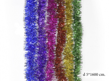 Мишура арт. 2#-2-007 d 5 см Цветная с серебристыми кончиками 1,6 м 2 шт. Мишура арт. 2#-2-007 d 5 см Цветная с серебристыми кончиками 1,6 м 2 шт.