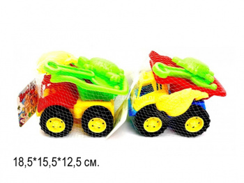 Песочный набор арт. 6102-1 Грузовик, инструменты, фигурки 5 предм. в сет._/96шт./