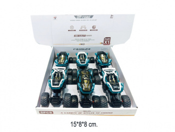 Модель металл. арт. 2036-23 Внедорожник инерц. цвета микс (6 шт.) шоубокс•/24шт./