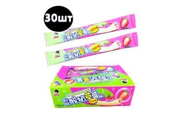 Конфета арт. 108___/108___ Жевательная трубочка-тянучка с начинкой Клубника 13 г 30 шт упаковка' Конфета арт. 108___/108___ Жевательная трубочка-тянучка с начинкой Клубника 13 г 30 шт упаковка'