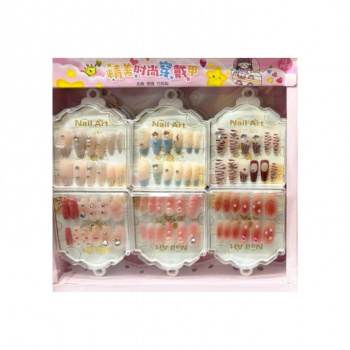 Набор для маникюра арт. 209469 Ногти накладные в фигурной коробке ассорти 1шт. (12шт.)