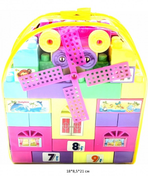 Конструктор арт. 612 Блоки "Строй и считай" в сумке_