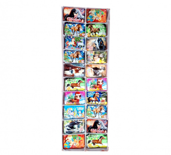 Магнит арт. 55-502 Лошадь прямоугольный 5*3 см с пожеланием ассорти Набор 20 шт. в кор.