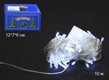 Гирлянда электр. арт. B2-2-501 Белый свет 10 м бел. провод 200 ламп в кор.