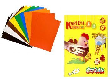 км_Картон цв. арт. КЦКМ16 немел. Каляка-Маляка  8 цв. 16 л. А4 3+