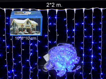 Гирлянда электр. арт. 17501-3 "Водопад" синяя 2х2 м в кор.