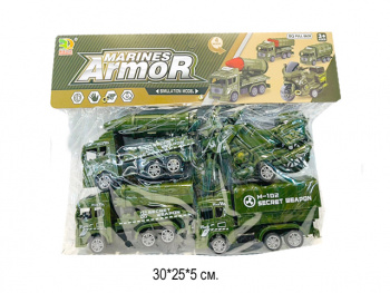 Машина инерц. арт. BQ600-4 Военная спецтехника Набор 4 шт. в пак.• Машина инерц. арт. BQ600-4 Военная спецтехника Набор 4 шт. в пак.•