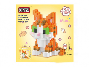 Конструктор арт. 8304-802 Микро Кот рыжий 647 дет. в кор.=