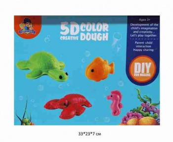 Пластилин арт. 6559B Игровой набор "Океан" с формочками в кор.~ Пластилин арт. 6559B Игровой набор "Океан" с формочками в кор.~