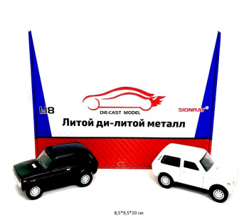 Модель металл. арт. SR-1810A ВАЗ Нива цвета микс (6 шт.) шоубокс_ Модель металл. арт. SR-1810A ВАЗ Нива цвета микс (6 шт.) шоубокс_