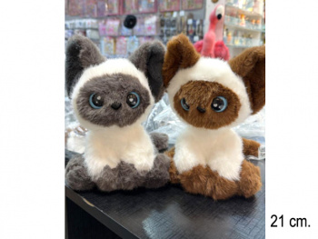 им Кот арт. 209035 Сиамский цвета микс 21 см в пак.