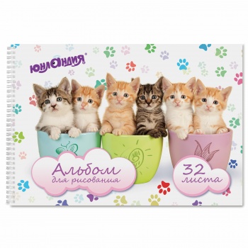 кс_Альбом д/рис. арт.105077 А4 32л., гребень,обложка картон,ЮНЛАНДИЯ,205х290мм,Котики(1вид) кс_Альбом д/рис. арт.105077 А4 32л., гребень,обложка картон,ЮНЛАНДИЯ,205х290мм,Котики(1вид)