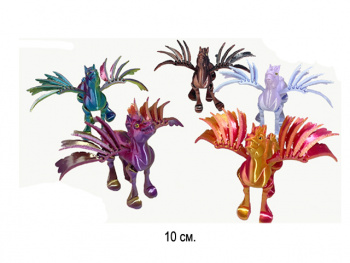 Фигурка 3Д арт. WT-427-601 Лошадь с крыльями подвижная цвета микс 10 см в пак.