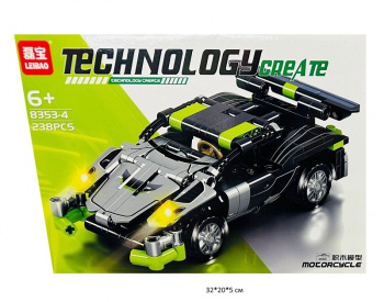 Конструктор арт. 8353-4 Автомобиль 238 дет. в кор.•