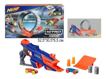 Автотрек арт. 7713 NERF Трек+устройство для запуска +2 машинки в кор.= Автотрек арт. 7713 NERF Трек+устройство для запуска +2 машинки в кор.=