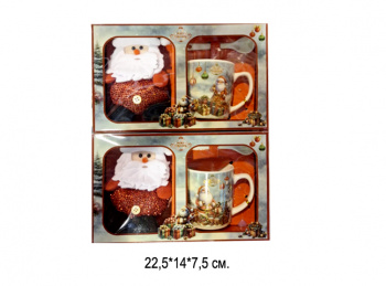 Подарочный набор арт. AT1950B-502 Чайный, кружка, ложка, елочная игрушка в кор.