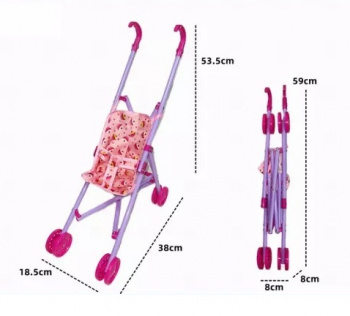 Коляска арт. 665С Для кукол в пак. 53,5*18,5*38