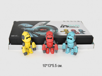 Робот арт. 66-Q2205 Горилла метал. на бат. (10 шт.) в кор.~