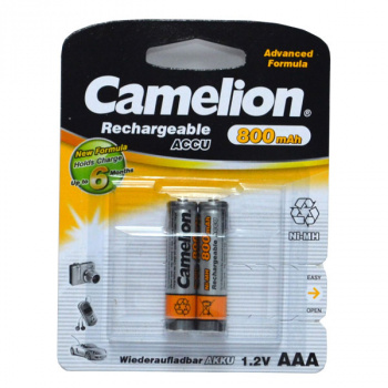 кв_Аккумулятор Camelion R03/AAA 800mAh Ni-Mh BL2 (24/480) [NH-AAA800BP2] 16430