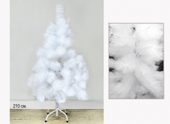 Елка 210 см арт. C1006-1-210-601 Белая пушистая №9/16 в кор.