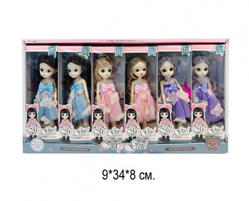 Кукла арт. XZ1033 Шарнирная в ассортименте в кор.• Кукла арт. XZ1033 Шарнирная в ассортименте в кор.•