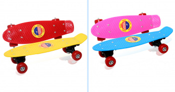 Скейт арт. 1705YB Пластик, цвета микс, 4 колеса, платформа-41см, колеса PVC