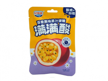 Конфета арт. 640039-3 Кислая шипучка "Маракуйя" 22 г 30 шт. в кор.;