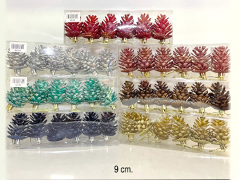 Шары арт. 6ED6 "Шишки" Набор 6 шт. 7 см в кор. цвета микс Шары арт. 6ED6 "Шишки" Набор 6 шт. 7 см в кор. цвета микс