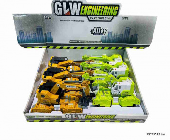 Экскаватор арт. 9971 Колесный цвета микс металл (6 шт.) шоубокс• Экскаватор арт. 9971 Колесный цвета микс металл (6 шт.) шоубокс•