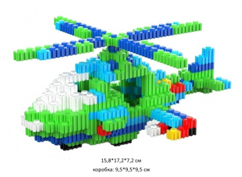 Конструктор арт. 8013 Микро Вертолет 633 дет. в кор._