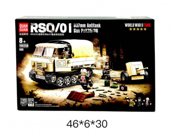 Конструктор арт. 100250 Военный гусеничный вездеход 606 дет. в кор._