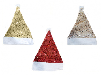 Колпак новогодний арт. 618104-502 Цвета микс с пайетками (12 шт.) упаковка Колпак новогодний арт. 618104-502 Цвета микс с пайетками (12 шт.) упаковка