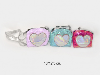 Сумка арт. 946-MD Пайетки "Сердце" в ассортименте в пак._ Сумка арт. 946-MD Пайетки "Сердце" в ассортименте в пак._