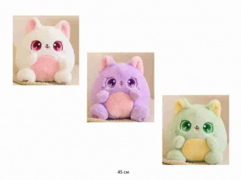 им Кот арт. YE241223-4 Толстячок цвета микс круглые лапки 45 см в пак.)