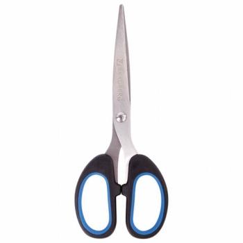 Ножницы арт. СА_236447 BRAUBERG "Classic+" 160мм черно-синие, классической формы, резиновые вставки Ножницы арт. СА_236447 BRAUBERG "Classic+" 160мм черно-синие, классической формы, резиновые вставки