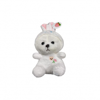 им Медведь арт. 240401-19-4 Белый в костюме зайца 21 см в пак.) им Медведь арт. 240401-19-4 Белый в костюме зайца 21 см в пак.)