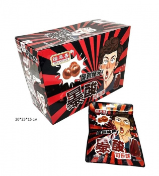 Конфета арт. 002560/002232-3 Кислая "Кола" 20 г 20 шт. в кор.;/ Конфета арт. 002560/002232-3 Кислая "Кола" 20 г 20 шт. в кор.;/