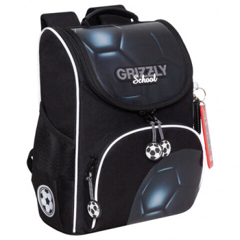 Ранец GRIZZLY анатомическая спинка, с мешком для обуви, для мальчиков, BALL, 33х25х13 см, RAm-485-5/ Ранец GRIZZLY анатомическая спинка, с мешком для обуви, для мальчиков, BALL, 33х25х13 см, RAm-485-5/