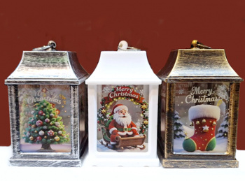 Фонарь Новогодний арт. 69084-502 С пожеланием ассорти 10*6 см свет (12 шт.) шоубокс Фонарь Новогодний арт. 69084-502 С пожеланием ассорти 10*6 см свет (12 шт.) шоубокс