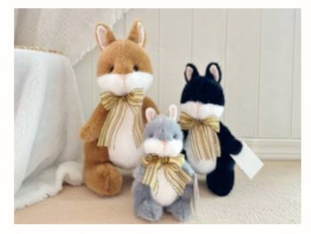 им Зайка арт. 209077 С бантом на шее цвета микс 20 см в пак. им Зайка арт. 209077 С бантом на шее цвета микс 20 см в пак.