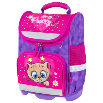 Ранец ЮНЛАНДИЯ WISE, 1 отделение, 3 кармана, устойчивое дно, "Pretty kitty", 37x29х15 см, 271395 Ранец ЮНЛАНДИЯ WISE, 1 отделение, 3 кармана, устойчивое дно, "Pretty kitty", 37x29х15 см, 271395