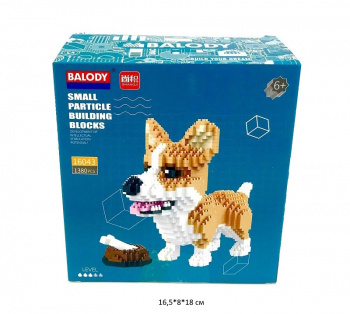 Конструктор арт. 16043 Микро Собака рыжая 1380 дет. в кор._ Конструктор арт. 16043 Микро Собака рыжая 1380 дет. в кор._