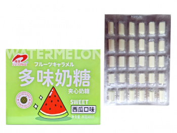 Конфета арт. 101548 Ирис арбузный 25 г на листе 20 шт. упаковка*