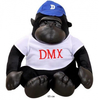 им Обезьяна арт. YE905-24 Черная в кепке и футболке 65 см в пак.)